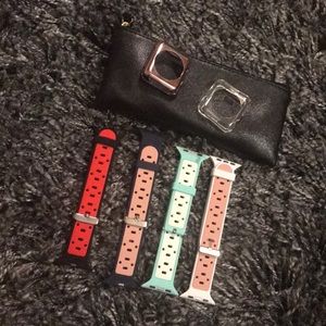 Apple Watch (42mm) bands set, 2 cases, +bag
